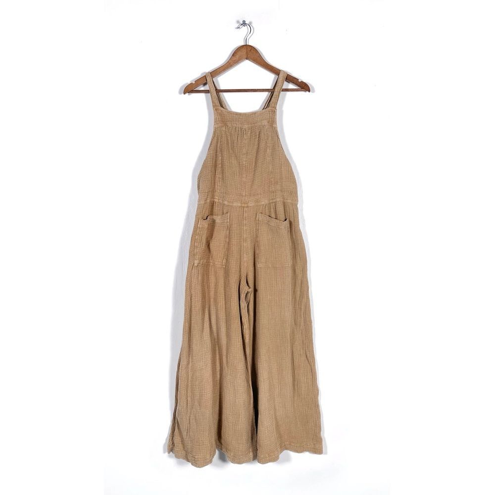 Free People Cyprus Ave Overalls Golden Brown Women's S - Picture 3 of 8